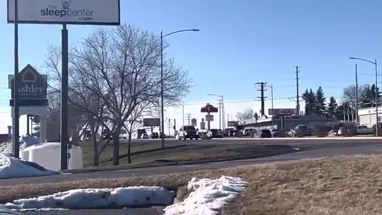 ICBM NUCLEAR WARHEAD CONVOY MOVING THROUGH GREAT FALLS, MONTANA