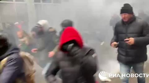 Teargas fired at Freedom Protesters in Brussels!