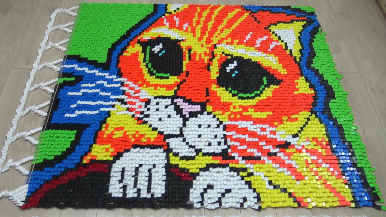 Amazing CAT in Dominoes _ Domino Art - Domino Girl (1080p, h264, youtube)