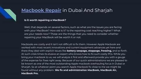 Macbook Repair in Dubai and Sharjah - F2 MacBook Repair