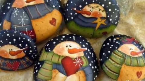 lNew creative cactus rock stone painting ideas