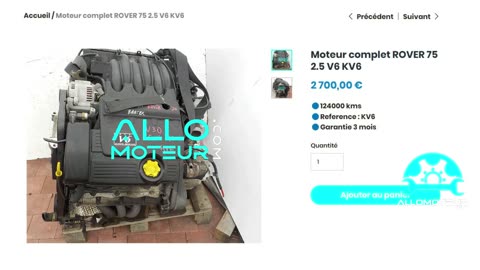 ALLOMOTEUR.COM - Moteur complet ROVER 75 2.5 V6 KV6