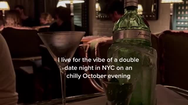 I live for the vibe of a double.date night in NYC on an chilly October evening