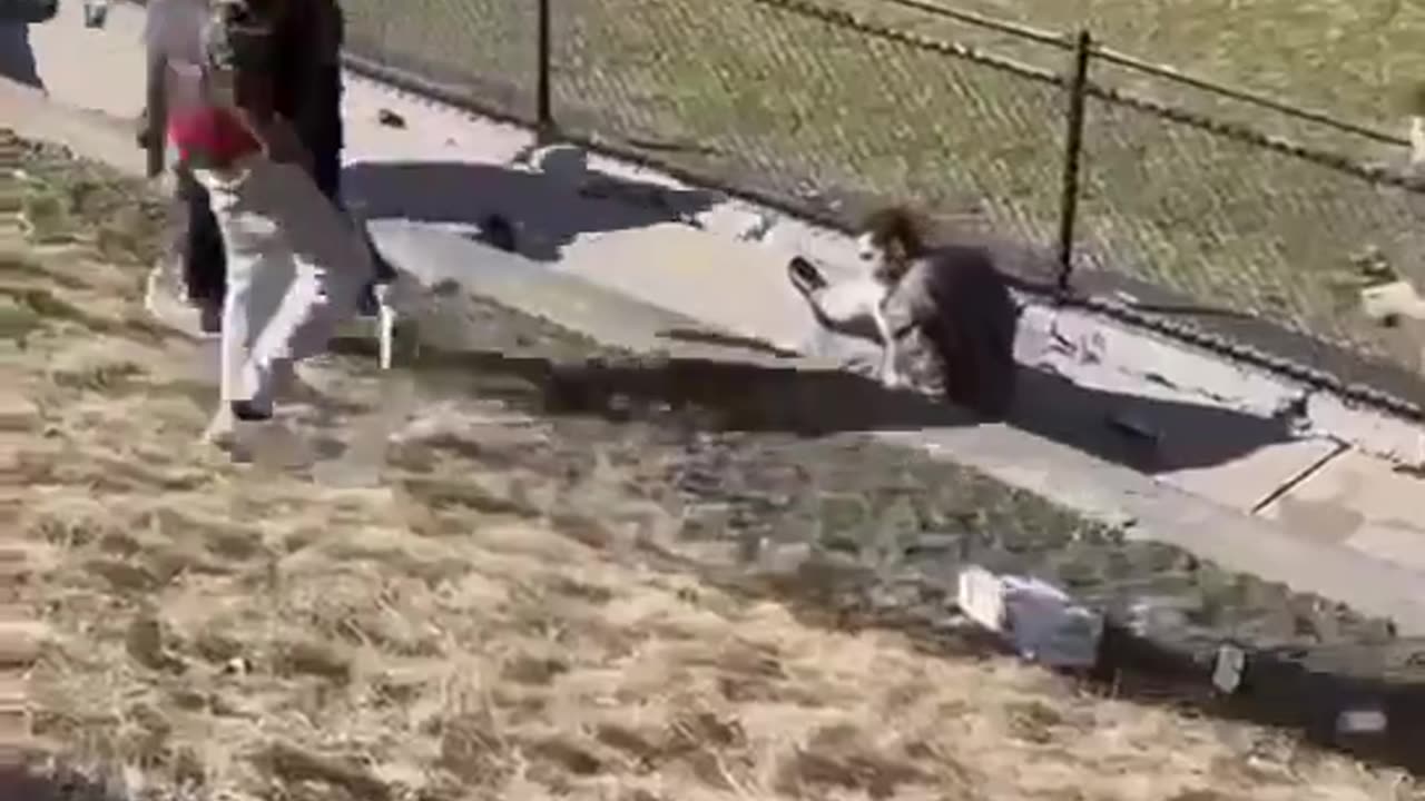 Group Of Thugs At School Attack Helpless Man