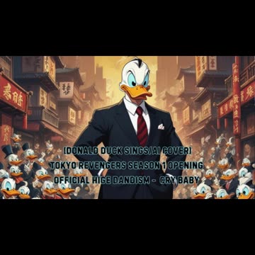 [Donald Duck sings/AI Cover] Tokyo Revengers Season 1 Opening 1 Official HiGE DANdism - Cry Baby