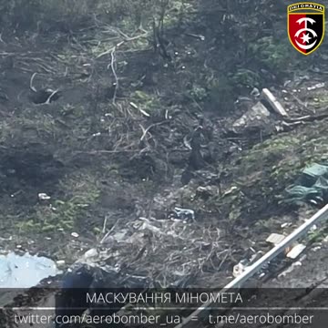 Drone Finds Russian Ammo and Mortar Position