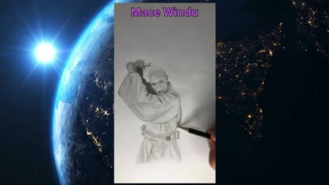 Mace Windu Episode 2: Attack of the Clones timelapse drawing