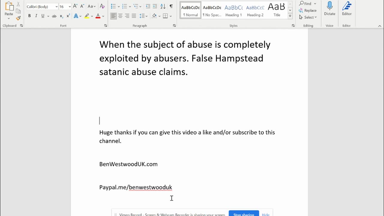 The Hampstead Satanic Abuse Hoax Part 1 - When abusers exploit the topic of abuse
