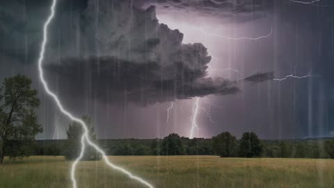 Epic, Heavy Thunderstorm and Rain Sounds- Lightning Ambience for Deep Sleep- Rainstorm Sounds