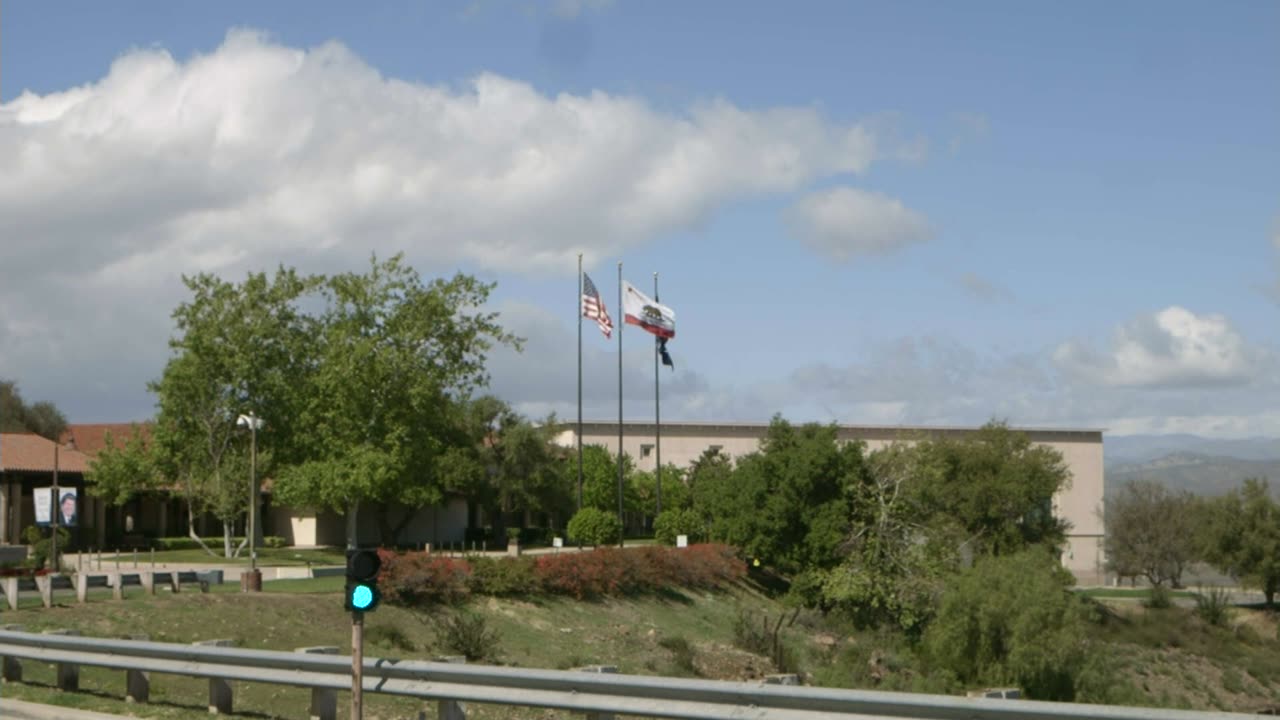 Ronald Reagan Presidential Library vandalized with graffiti ahead of Gov. DeSantis book gathering