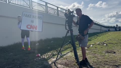 CNN Broadcast Gets Destroyed By Protestor... Trolling Goes Next Level