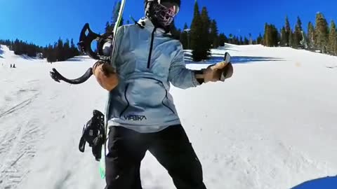 Never take your board off on the slopes. And if you do, flip it upside down