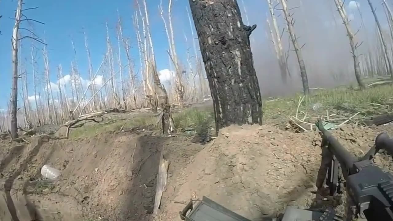 Combat footage GoPro captures trench warfare action