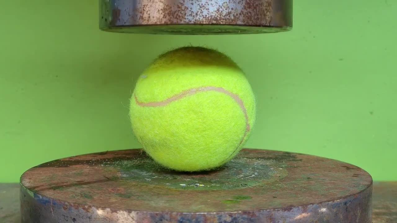 EXPERIMENT HYDRAULIC PRESS 100 TON vs Tennis Ball