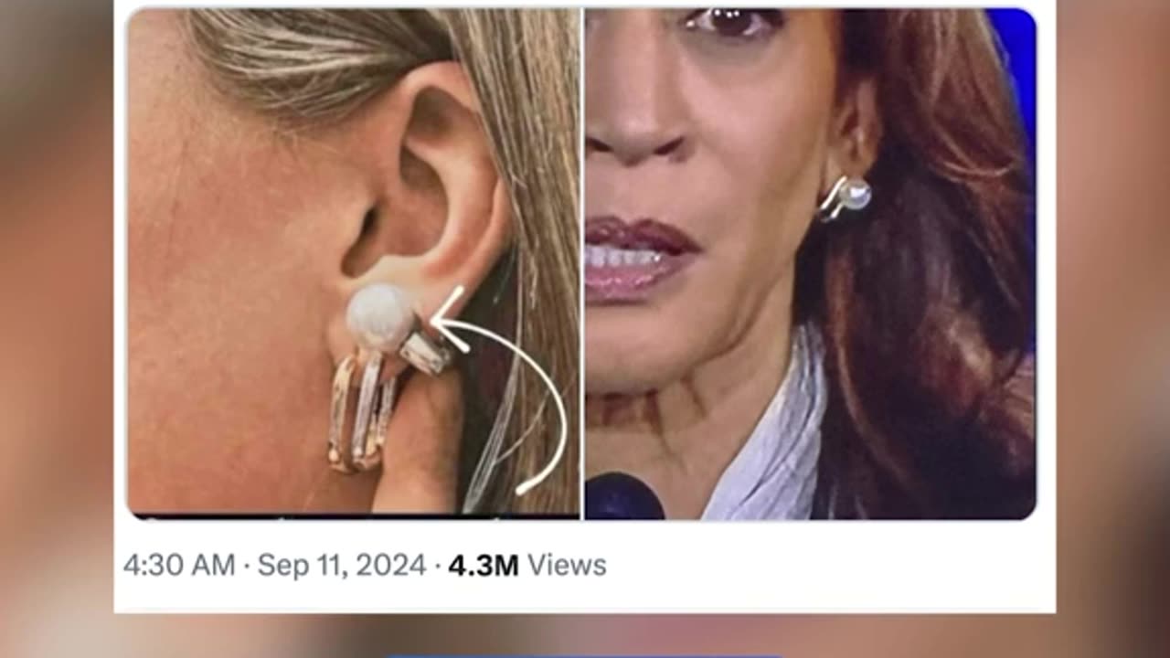 Kamala Harris is accused of wearing audio earrings