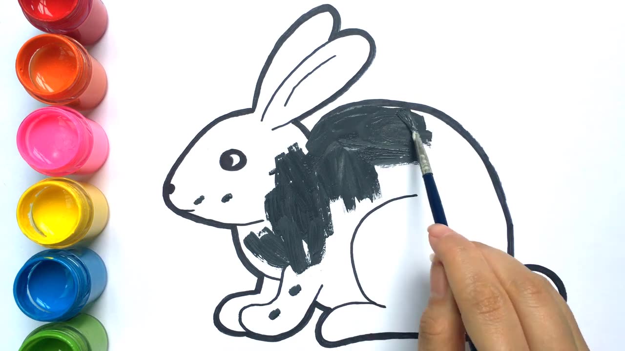 Painting Rabbit, How to Draw Animal for Beginners