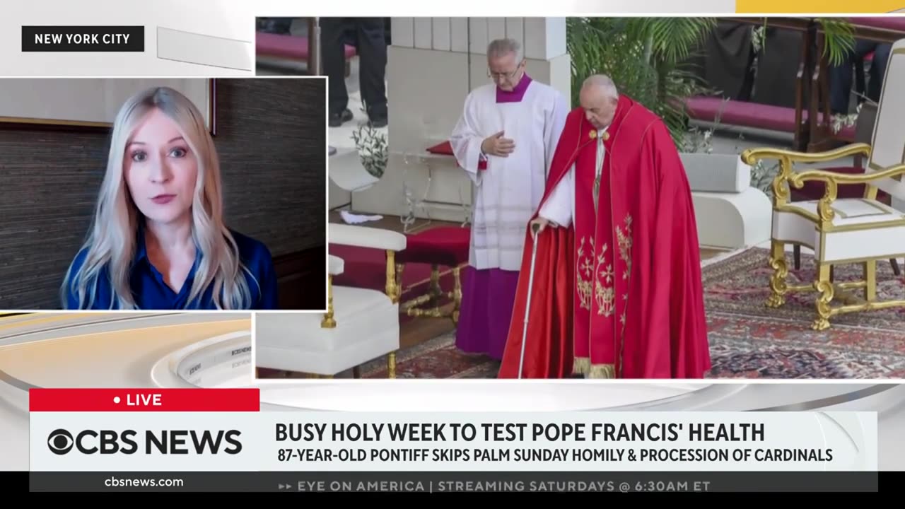 ***Pope Francis skips homily during Palm Sunday mass***