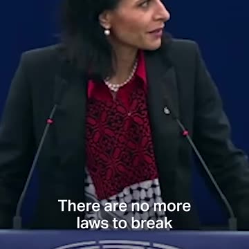 Swedish politician performs silent protest for Gaza at European Parliament.