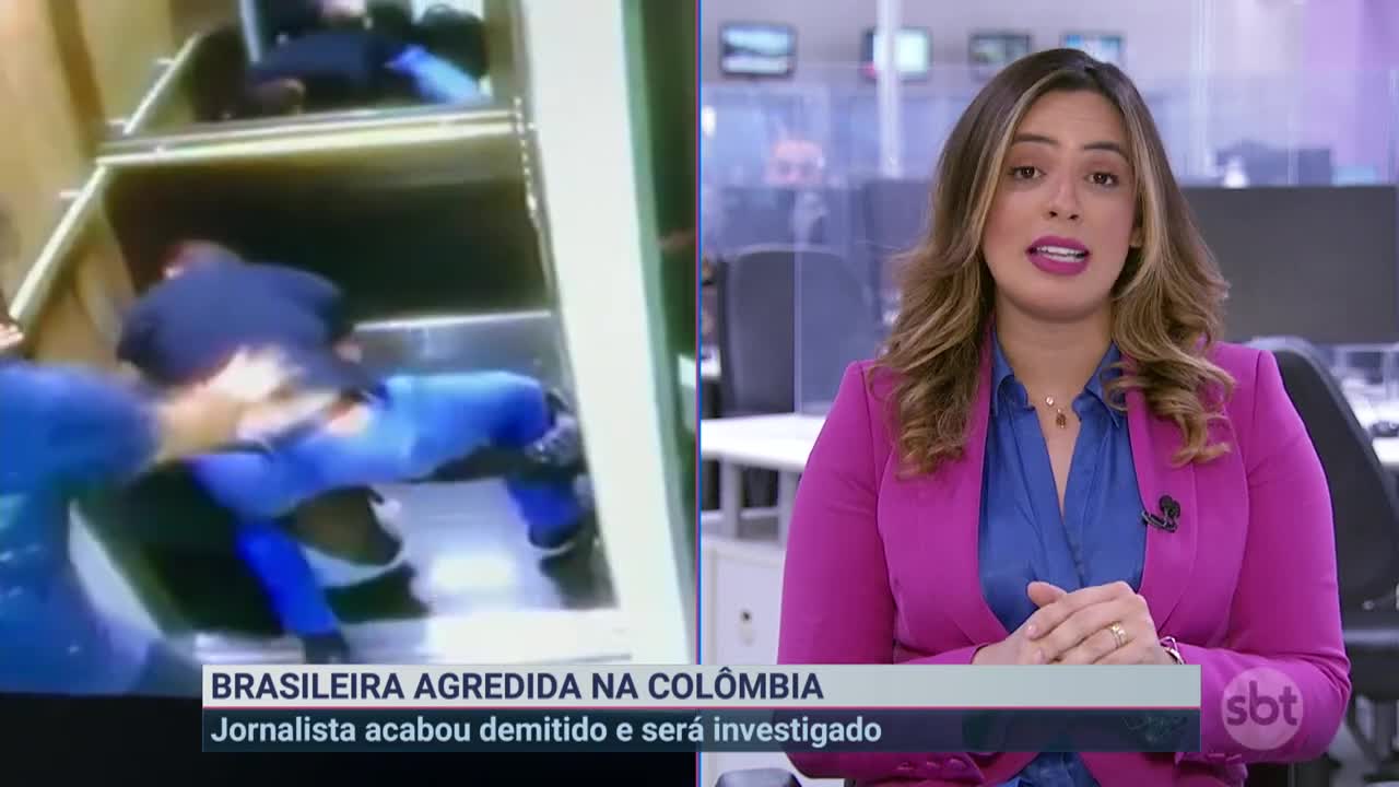 Brasileira é espancada por namorado colombiano dentro de elevador | Primeiro Impacto (11/11/22)