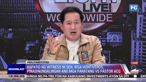 Kapatid ng witness ni Sen. Risa, pinasinungalingan ang mga paratang vs Pastor ACQ