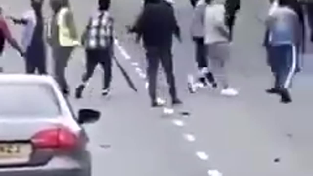Hundreds beating each other half to death with weapons in Sheffield