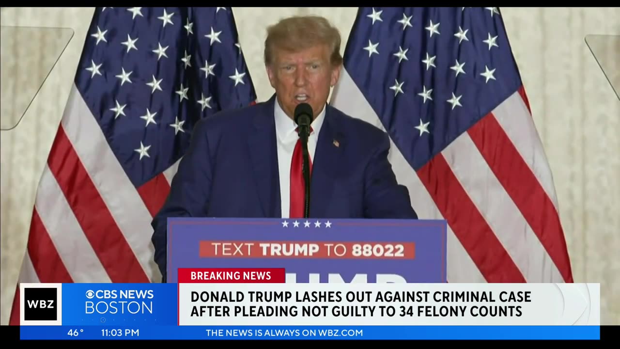 Trump lashes out against criminal charges after pleading not guilty