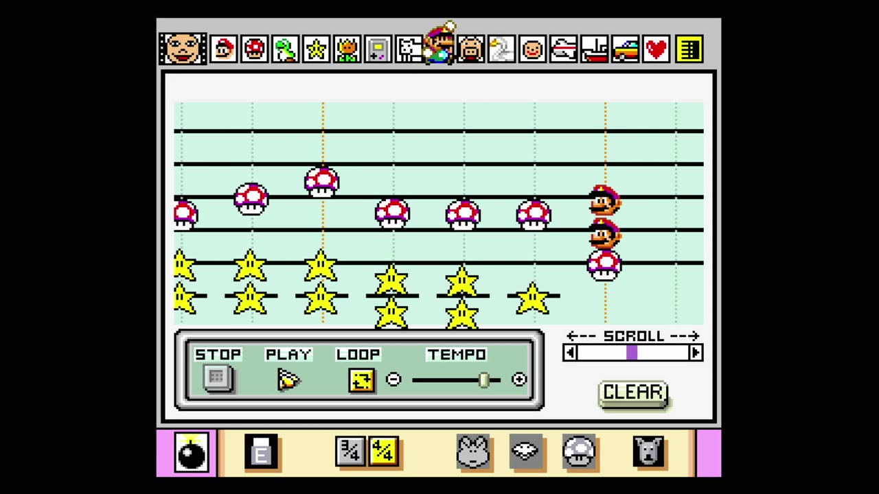 Mario Paint - Tetris(Nintendo Player's Guide - Mario Paint)