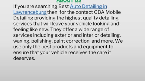 GBA Mobile Detailing