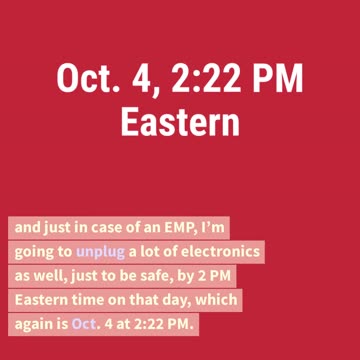 October 4th 2:22 PM ET Emergency Broadcast