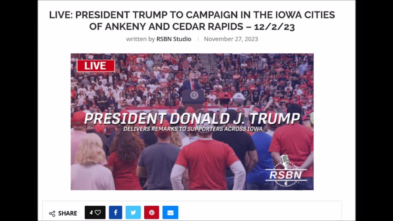 LIVE: President Trump to campaign in the Iowa cities