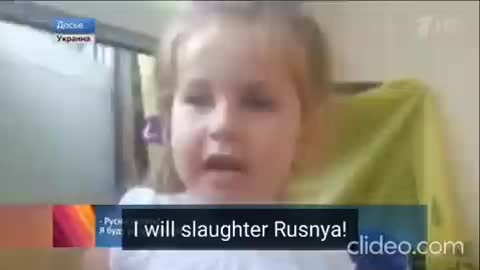 Ukrainian kids being brainwashed by Nazis to murder Russians