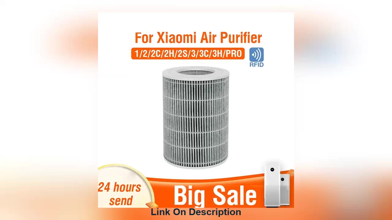 Discount Filterhualv For Xiaomi Air Purifier Hepa Filter 1/2