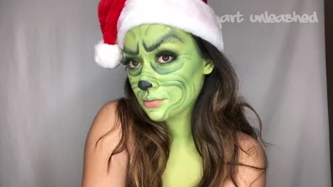 Grinch Face Paint and Body Paint Compilation (Time Lapse) 