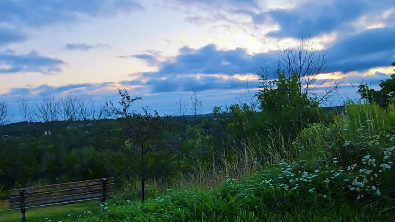 Sunrise behind clouds