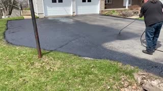 Professional Asphalt Spray Sealing: “The Tasty Sealer One” Top Coats Pavement Maintenance