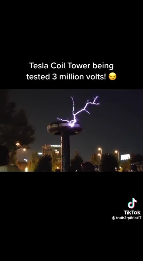 Tesla coil being tested @TikTokNews45