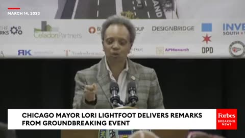 Lori Lightfoot Delivers Remarks At Groundbreaking Event For New Residential Developments In Chicago