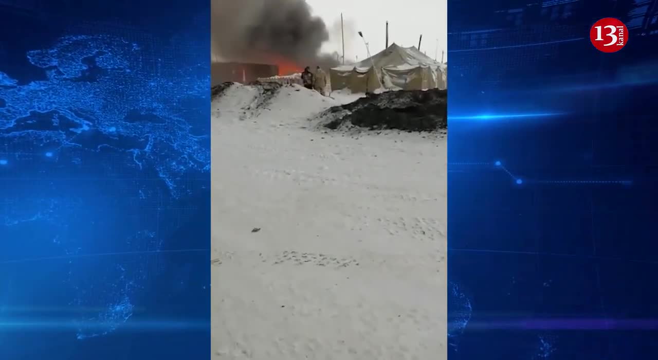 Fire in Russian conscripts’ camp - tents burnt to ashes