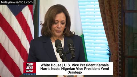 Kamala Harris receives Nigerian Vice President Yemi Osinbajo at White House