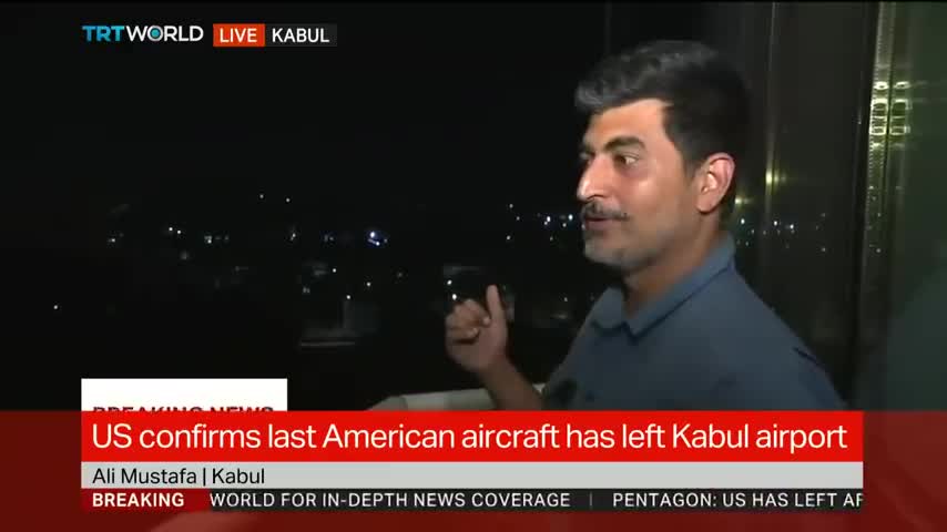 Breaking: Taliban celebrate with gunfire as last US military aircraft leaves Kabul.