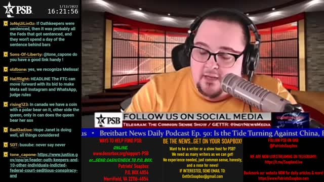 2022-01-13 15:00 EST - The Common Sense Show: with Derek