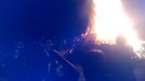 Salida's Homecoming bonfire