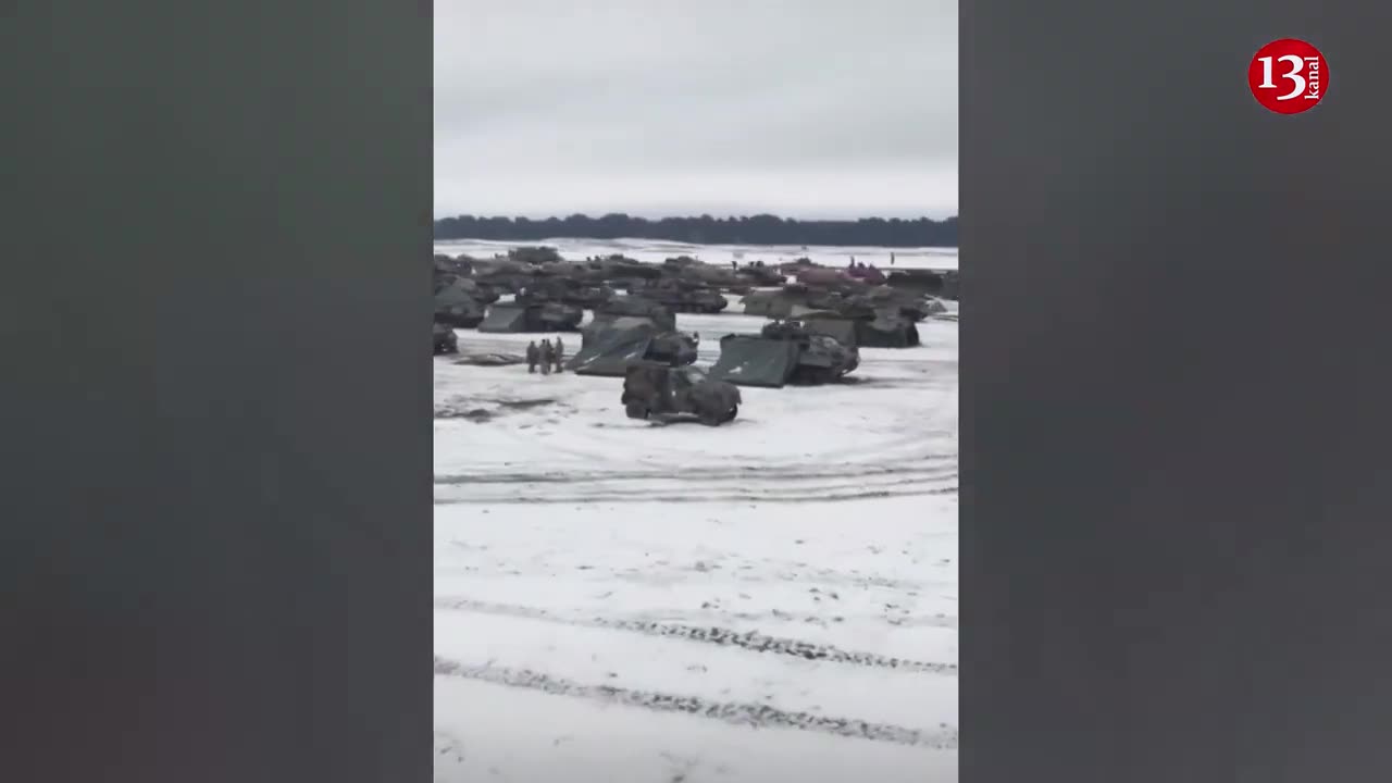 Hundreds of Ukrainian equipment spotted preparing for battle near Izyum - drone footage