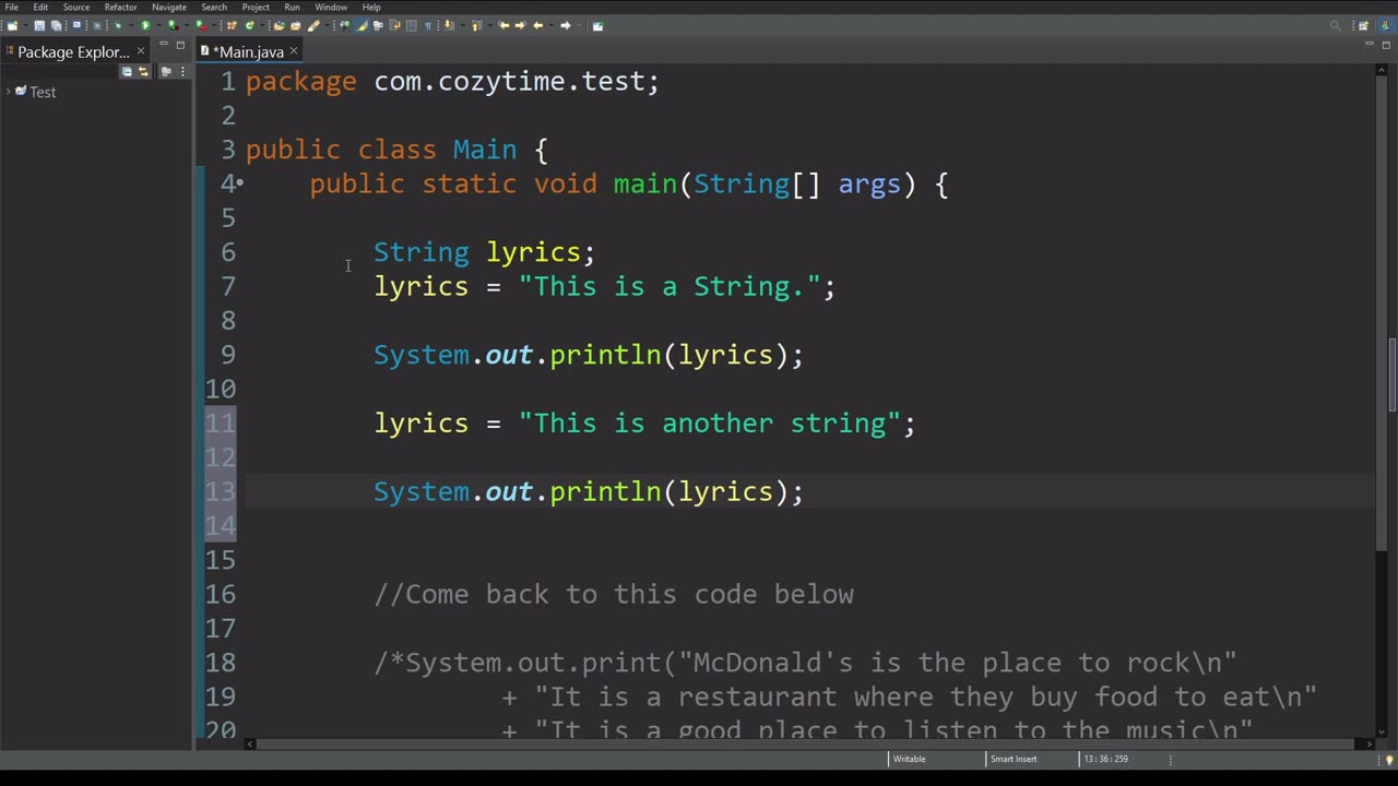 Coffee and Coding (2023) 3: String Variables and Comments