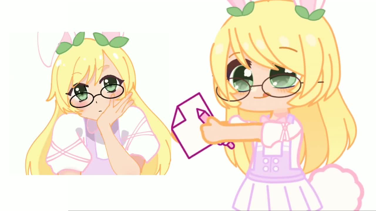 Making my ocs drawing themselves (gachaclub) 😩