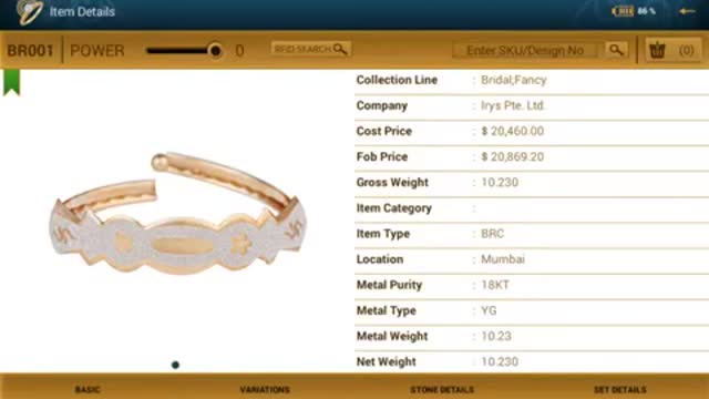 Jewelry Tracking and Secure Database Irys Tiara Stock Audit