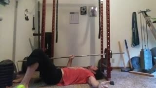 Barbell single arm floor press