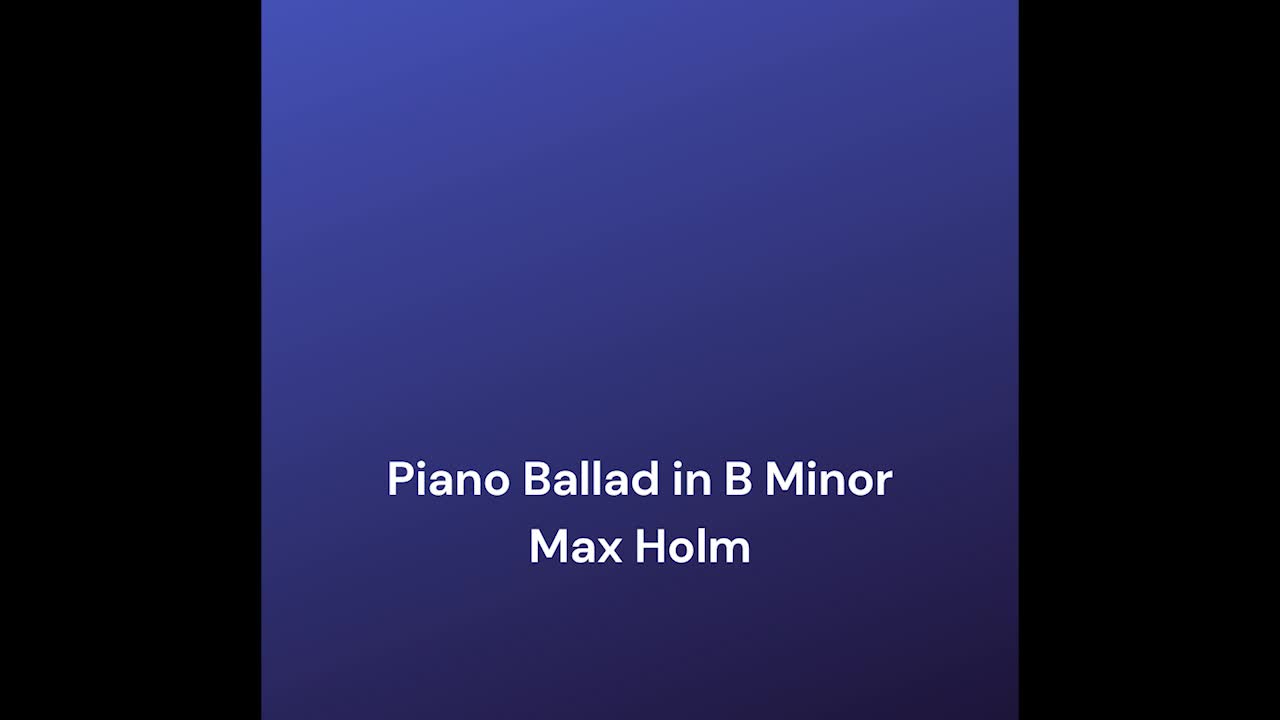 Piano Ballad in B Minor