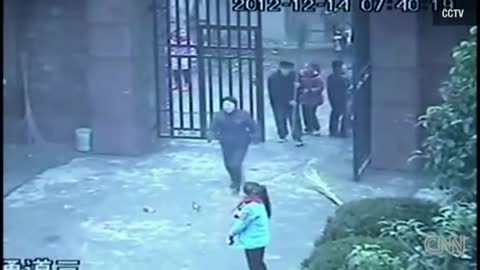 China releases footage of school knife attack