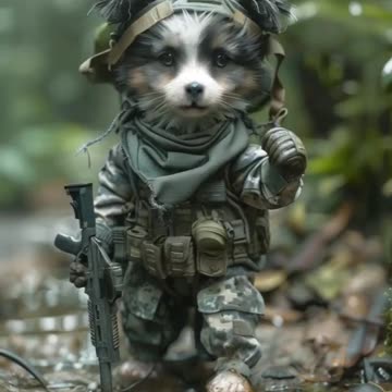 Special forces puppies training